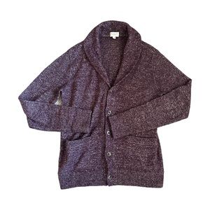 Club Monaco Marled Purple Wool Cardigan Sweater